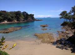 Looking down on the beach