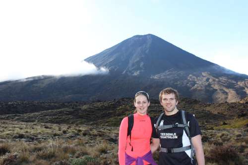 At the start of the Tongariro Crossing