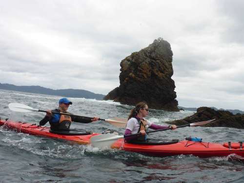 Kayaking near Cathedral Cove