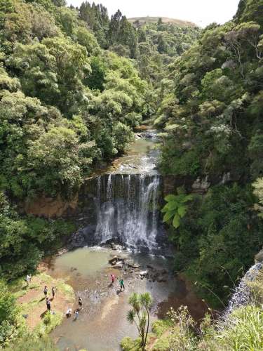 Looking down at Mokoroa Falls
