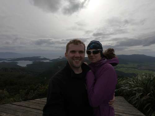 At the top of Mount Hobson