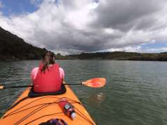 Kayaking up Waitangi River